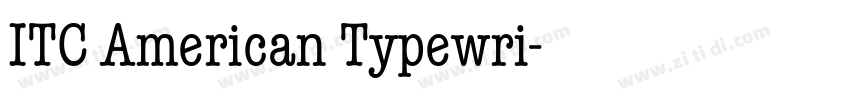 ITC American Typewri字体转换